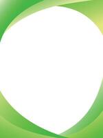 vertical green gradient curve template design border frame on white background vector