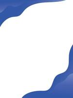 vertical blue gradient curve template design border frame on white background vector