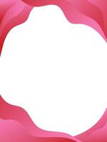 vertical pink gradient curve template design border frame on white background vector