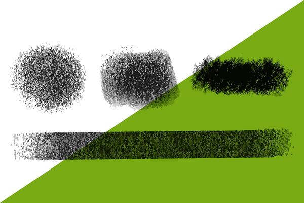 Charcoal shades and scribbles design rough texture