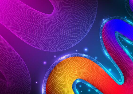 Digital technology Wavy background. Design for abstract fluid curve wave shape connect telecoms internet online fiber gradient.