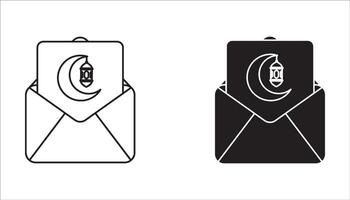 email or mail send icon logo sign set outline vector