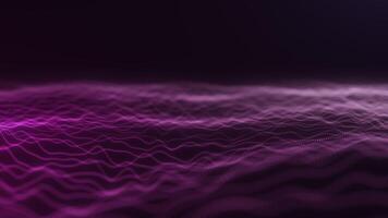 Pink Digital Waves with Flowing Particle Lines video