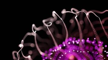 Elegant Abstract Visualization with Pink and Beige Flowing Light Patterns video