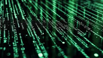 Futuristic data streams flowing cyberspace, generating a mesmerizing digital rain effect that captivates with its vibrant energy background 4k video