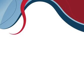 a red and blue background with a wave vector
