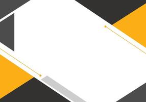 a white and yellow rectangle with a black and gray background vector