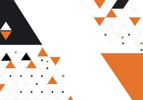orange and black geometric background with triangles Design vector