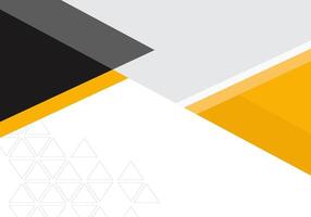 a yellow, black and white background with triangles vector