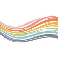 Abstract wavy lines in a colorful gradient on a white background. Modern flowing stripes with a dynamic motion effect. Perfect for backgrounds, banners, posters, and digital designs. vector