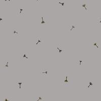Seamless Pattern with Floating Dandelion Fluff on a Soft Grey Background in Subtle Beige, Khaki and Grey Tones vector