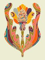 an abstract design with colorful swirls vector