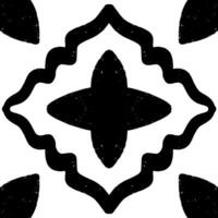 a black design with a flower in the center vector