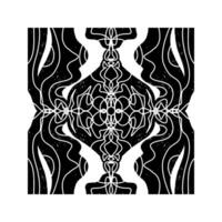 a black and white. pattern with a design vector