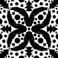 a black and white pattern with a star in the center vector