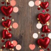 Hearts Sparkle and Valentine Day Romantic Vibes photo