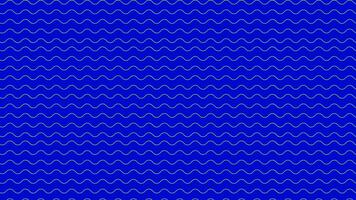 Seamless deep blue wavy pattern with repetitive flowing lines background animation. Geometric waves. Rhythmic calming design animated flat 2D backdrop horizontal 4K texture abstract continuous video