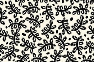 Seamless Pattern with Trendy Bold Shapes of a Branch Isolated on White Background. Colorful decorative and minimal hand drawn design perfect for print, fashion, wrapping paper, fabrics vector