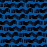 Wavy Abstract Brushstrokes Seamless Pattern with Trendy Bold Lines. Colorful decorative and minimal hand drawn design perfect for print, fashion, wrapping paper, fabrics vector