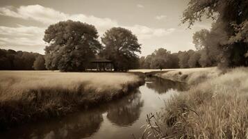 A photo sepia image of nature