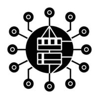 Network latency and speed optimization silhouette on white background for efficiency vector