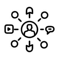 Micro influencer marketing strategy icon with small use design on white background vector
