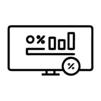 Digital ad campaign with progress bar icon featuring flat design on white background vector