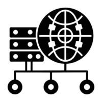 Silhouette showing network latency and speed optimization on white background clearly vector