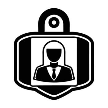 Encrypted call on a secure network silhouette isolated on white background vector