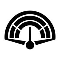 Internet speed test with signal bars silhouette on white background vector