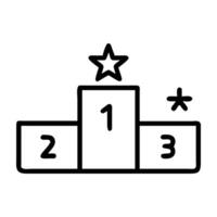 Marketing gamification leaderboard icon with ranking and modern design on white background vector
