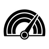 Silhouette of internet speed test with signal bars on white background vector