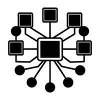 Information flow through data network digital silhouette isolated on white background vector