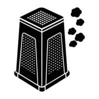 Advanced air purifier powered by AI with filter vents silhouette clearly isolated on white background vector