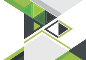 abstract geometric background with green and black triangles vector