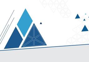 Blue and white background with triangles layout vector