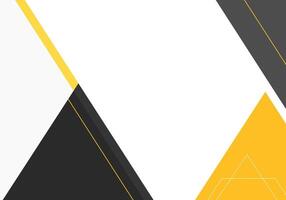 a black and yellow triangle background with a white and gray triangle vector