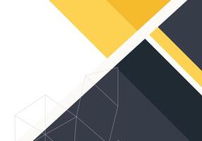 a yellow and black geometric background with a white and black triangle vector