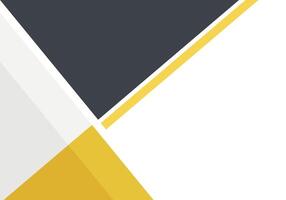 a yellow and black geometric background with a white and gray triangle vector