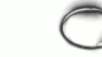 Abstract rotating irregular circle in halftone motion video