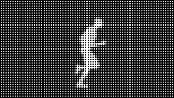 Abstract Animation of a Running Runner video