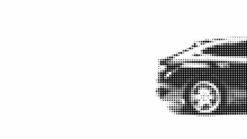 Halftone Animation of a Moving Car video