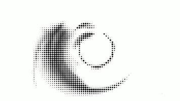 Abstract halftone spiral in motion video