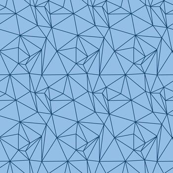 Complex geometric pattern in light blue featuring interlocking triangular shapes vector