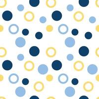 Seamless geometric pattern with polka dots. Simple geometric shapes. illustration vector