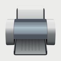 laser office printer on white background vector