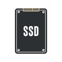 SSD storage disk icon on white background vector