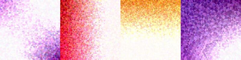 Random triangle polygon background collection vector