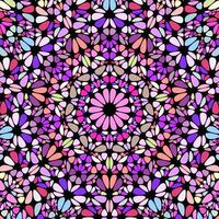 Abstract geometrical colorful floral mosaic pattern background vector