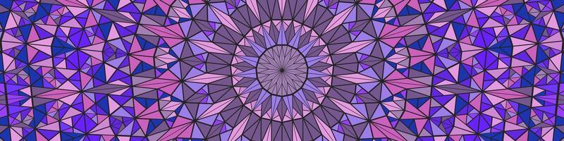 Geometric abstract colorful pattern mandala background design - multicolored circular hypnotic graphic from triangle tiles vector
